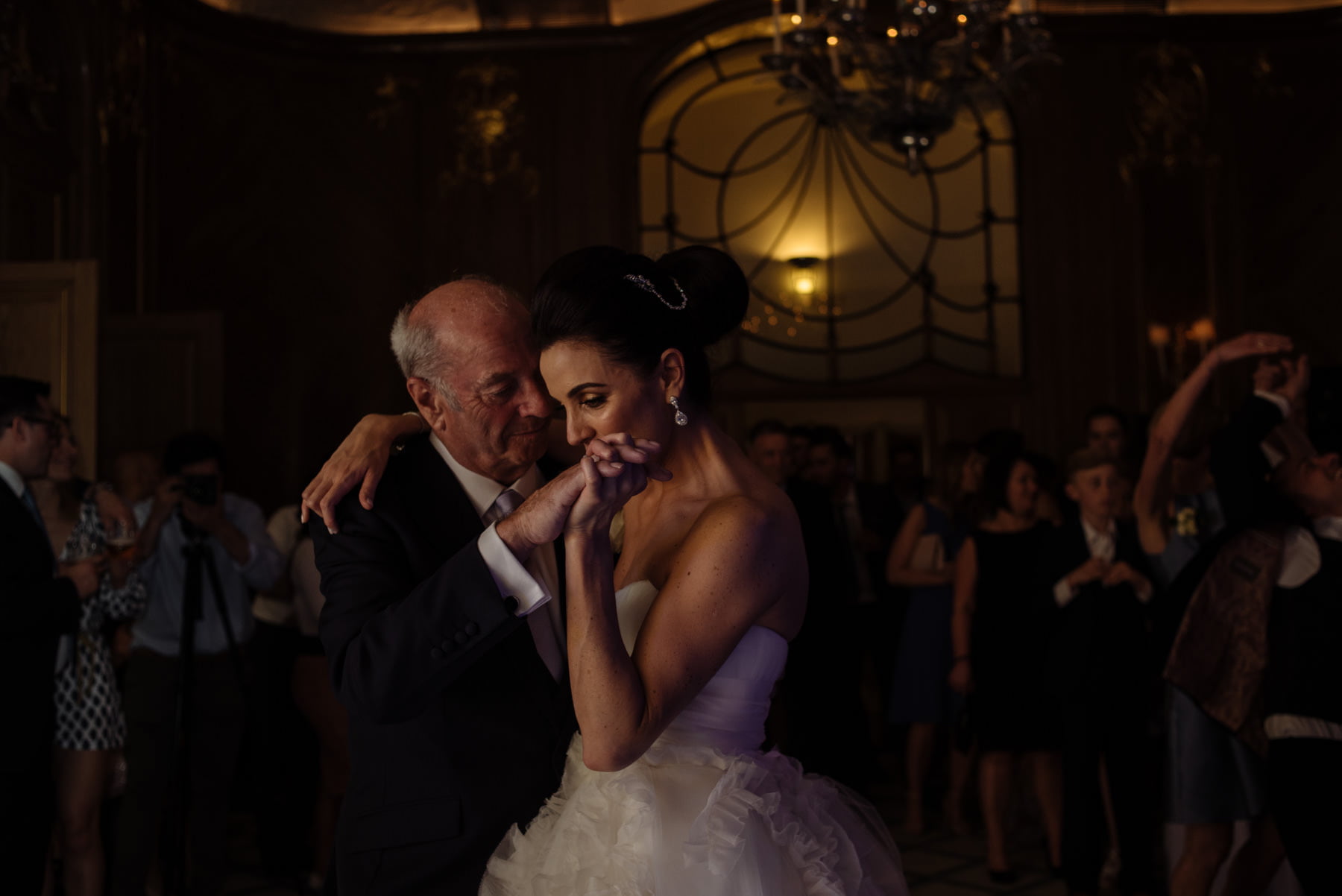 father and daughter dance claridges wedding photographer