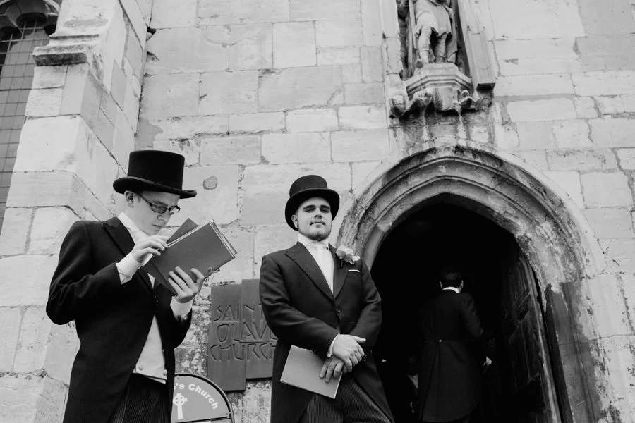 Groomsmen at St Olave's Church, York. Documentary photography groomsmen at st olave s church york documentary photography