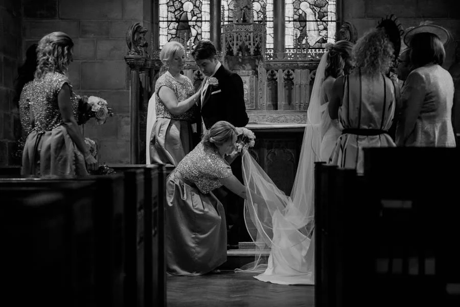 Wedding ceremony at St Olace's Church, York. Documentary photogr wedding ceremony at st olace s church york documentary photographer