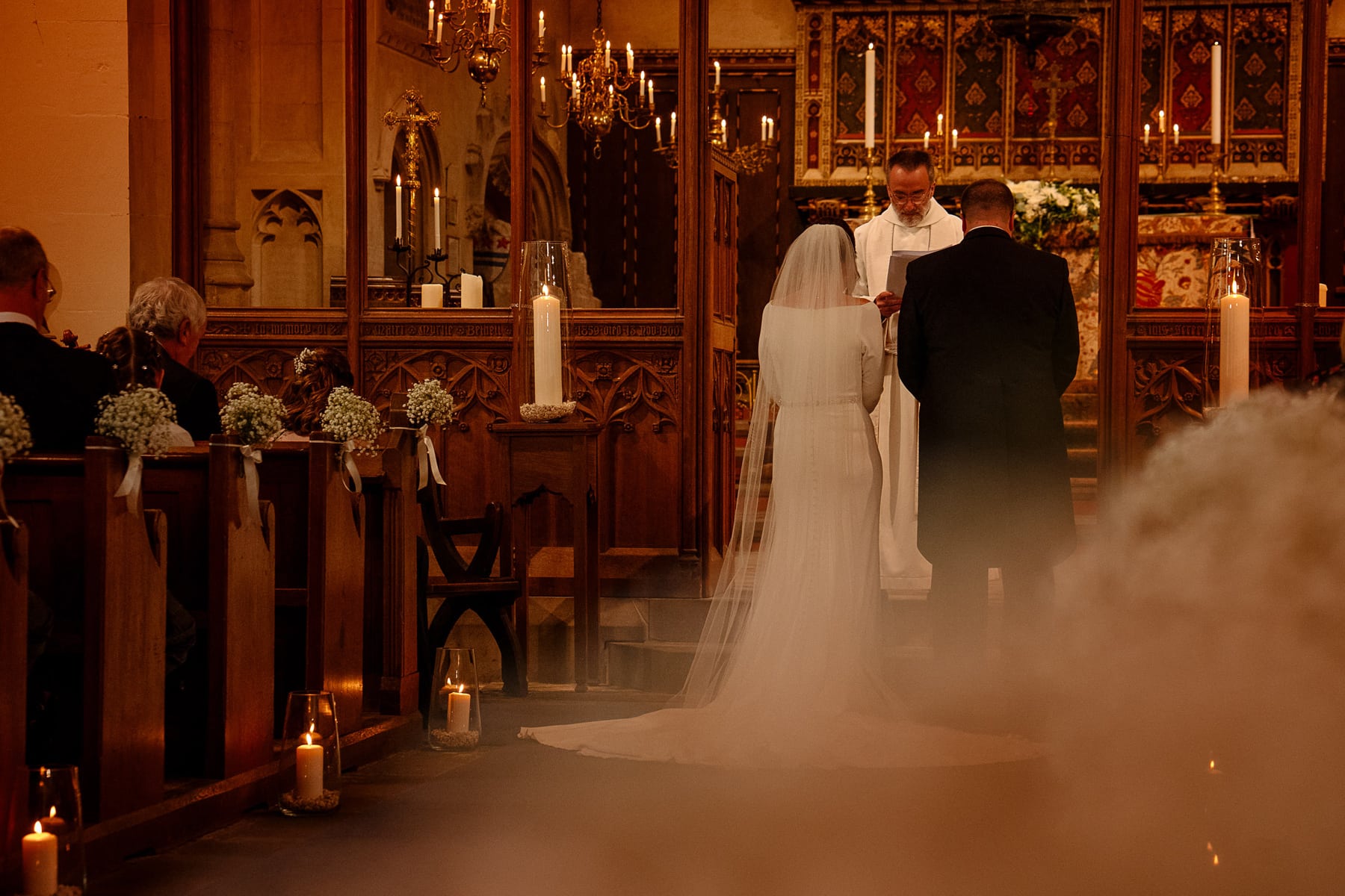 church at birdsall house natural wedding photography