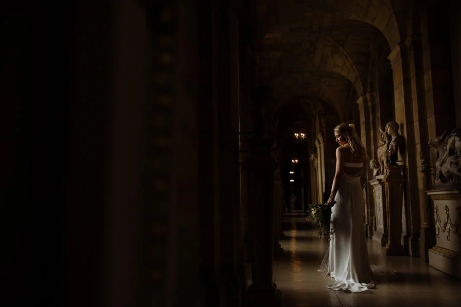 Bride at Castle Howard. Fine art wedding photographer, York bride at castle howard fine art wedding photographer york