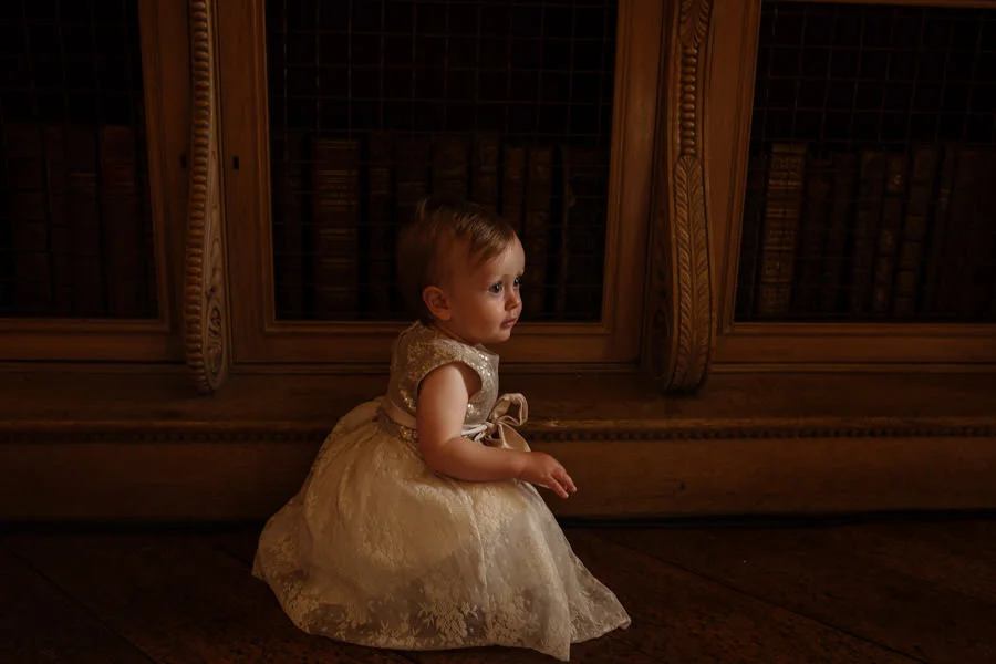 Flower girl portrait at Castle Howard. Fine art wedding photogra flower girl portrait at castle howard fine art wedding photographer