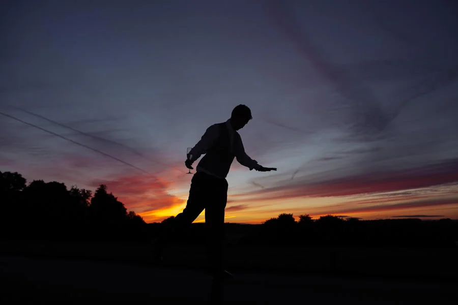 Best man and sunset. Creative wedding photographer, York and Lee best man and sunset creative wedding photographer york and leeds