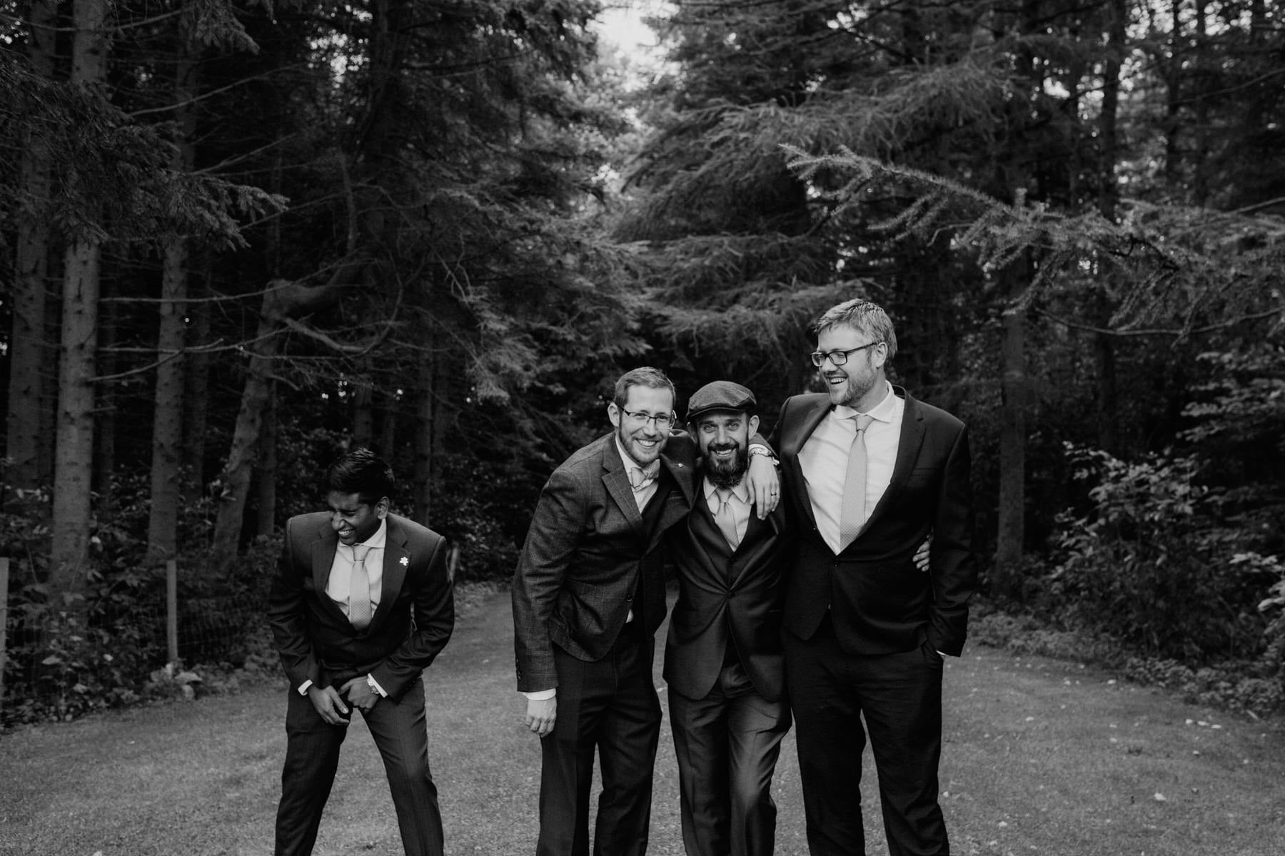 groomsmen at lineham farm leeds wedding photographer