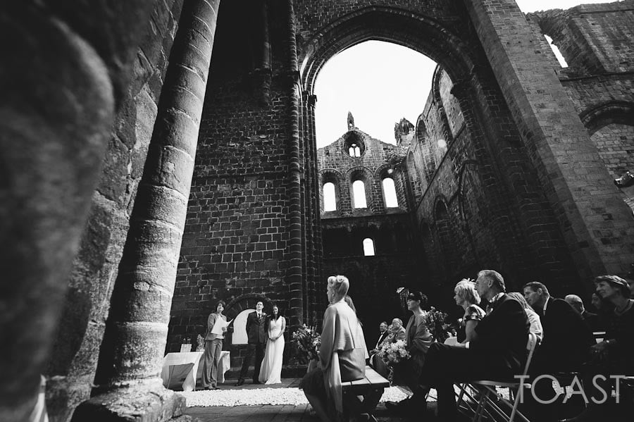 Vintage Kirkstall Abbey wedding with lots of DIY details. Image by Toast of Leeds wedding photography