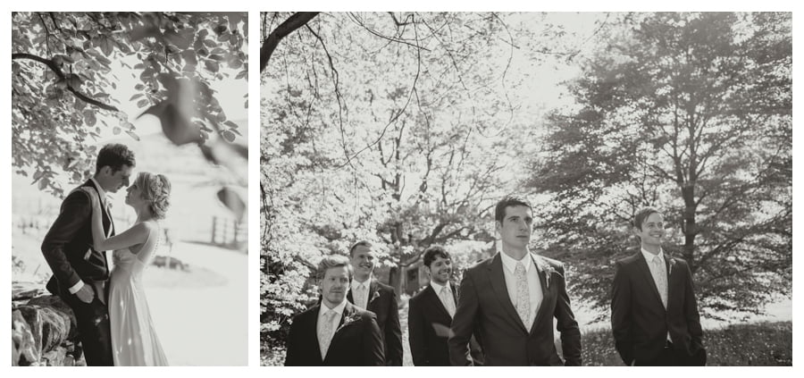 Groomsmen at East Riddlesden hall.