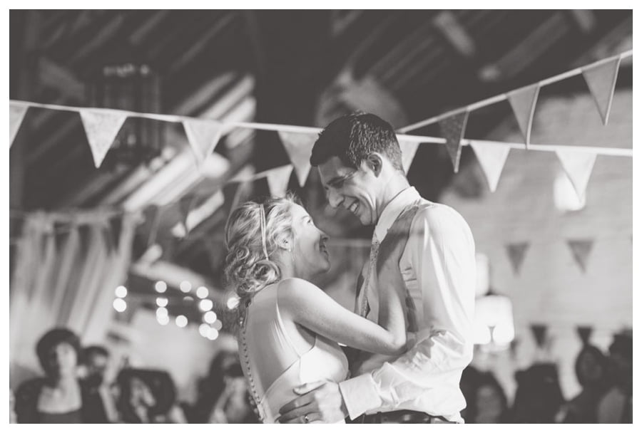 First dance. Rustic barn wedding
