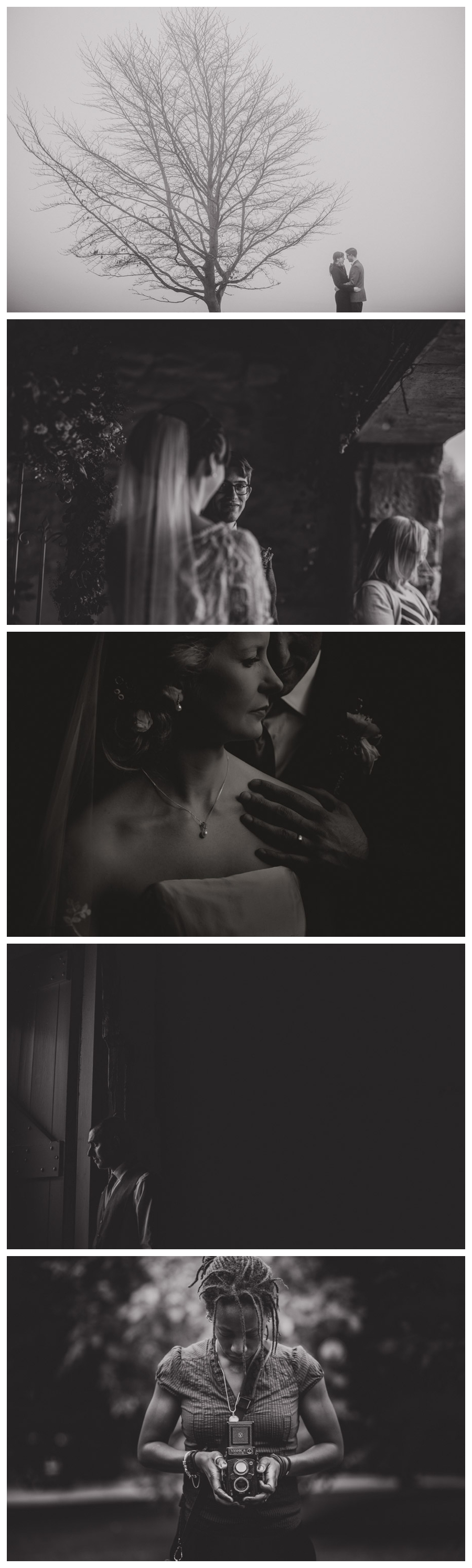 Bride and grooms, wedding ceremony and vintage camera