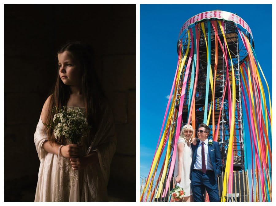 Flower girl and Glastonbury Wedding