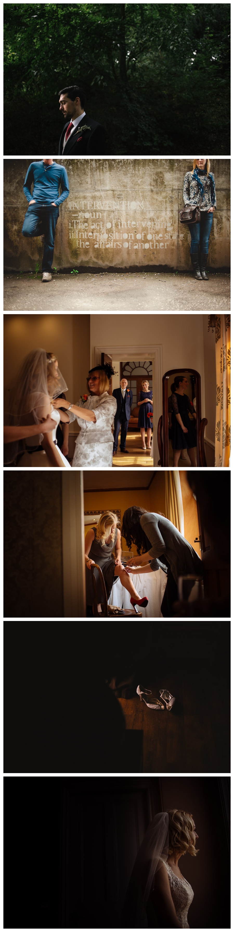 Bride with mother, groom and shoes
