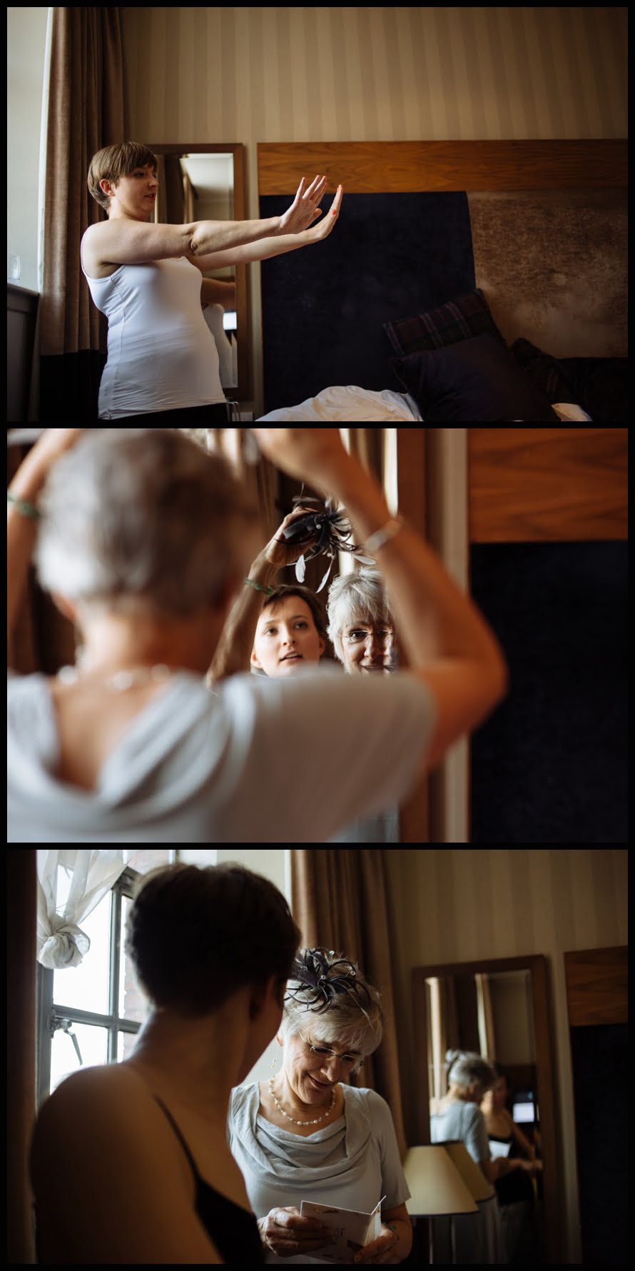bride, hat. mother, wedding, malmaison, leeds, photographer