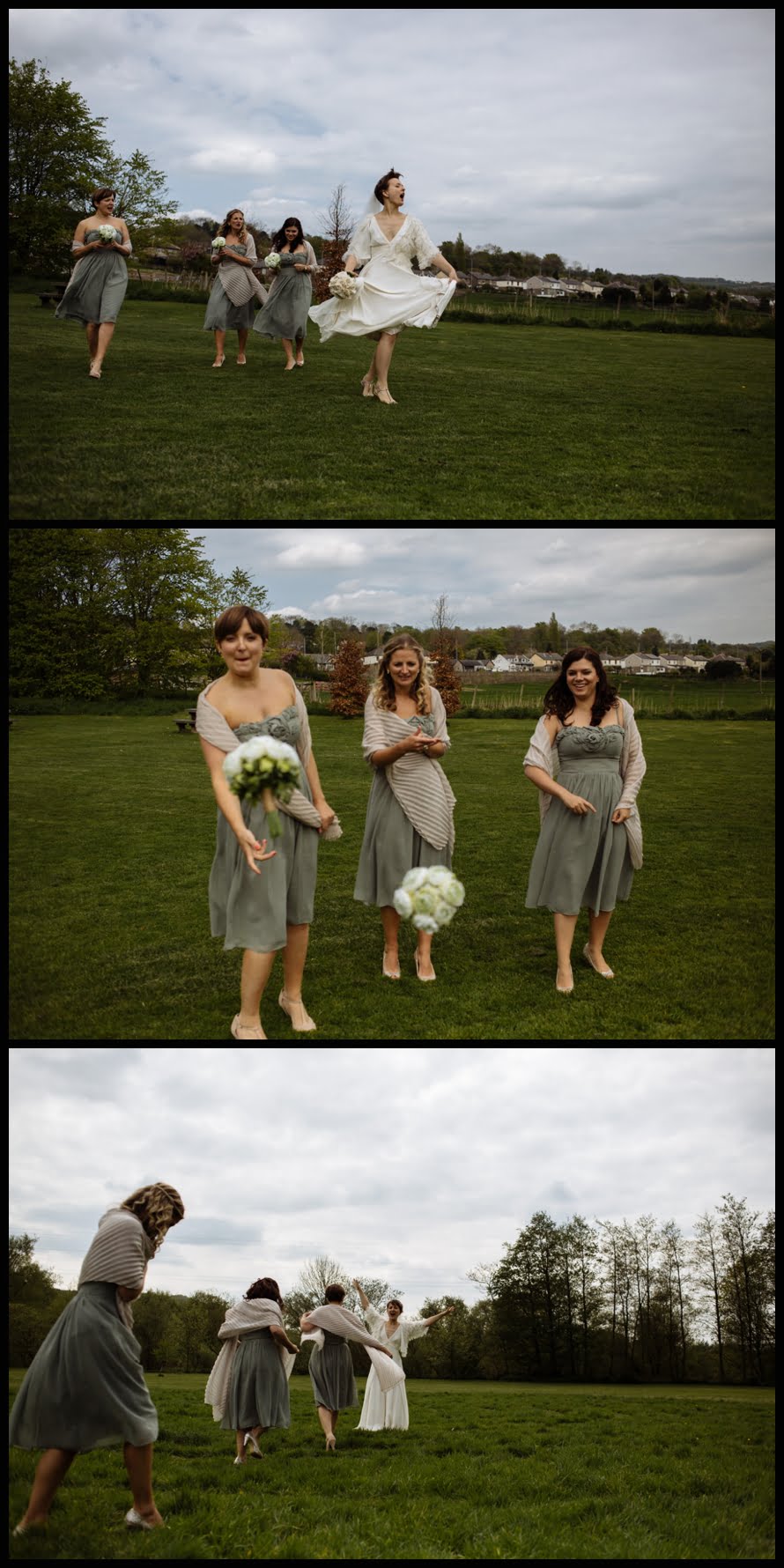 bride, bouquet, toss, bridesmaids, leeds, wedding, photographer